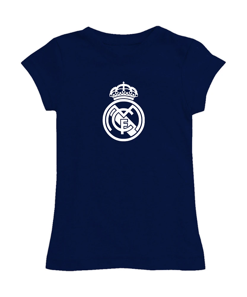 Girls Toddler Vive La Fete Navy Real Madrid Color Badge Fitted T-Shirt