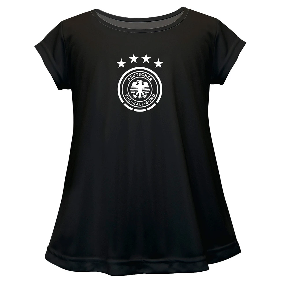 Girls Toddler Vive La Fete Black Germany National Team Color Badge A-Line Top