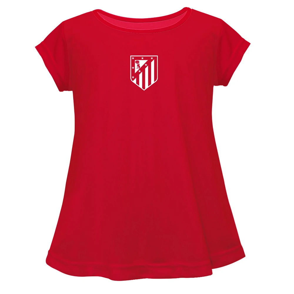 Girls Toddler Vive La Fete Red Atletico de Madrid Color Badge A-Line Top