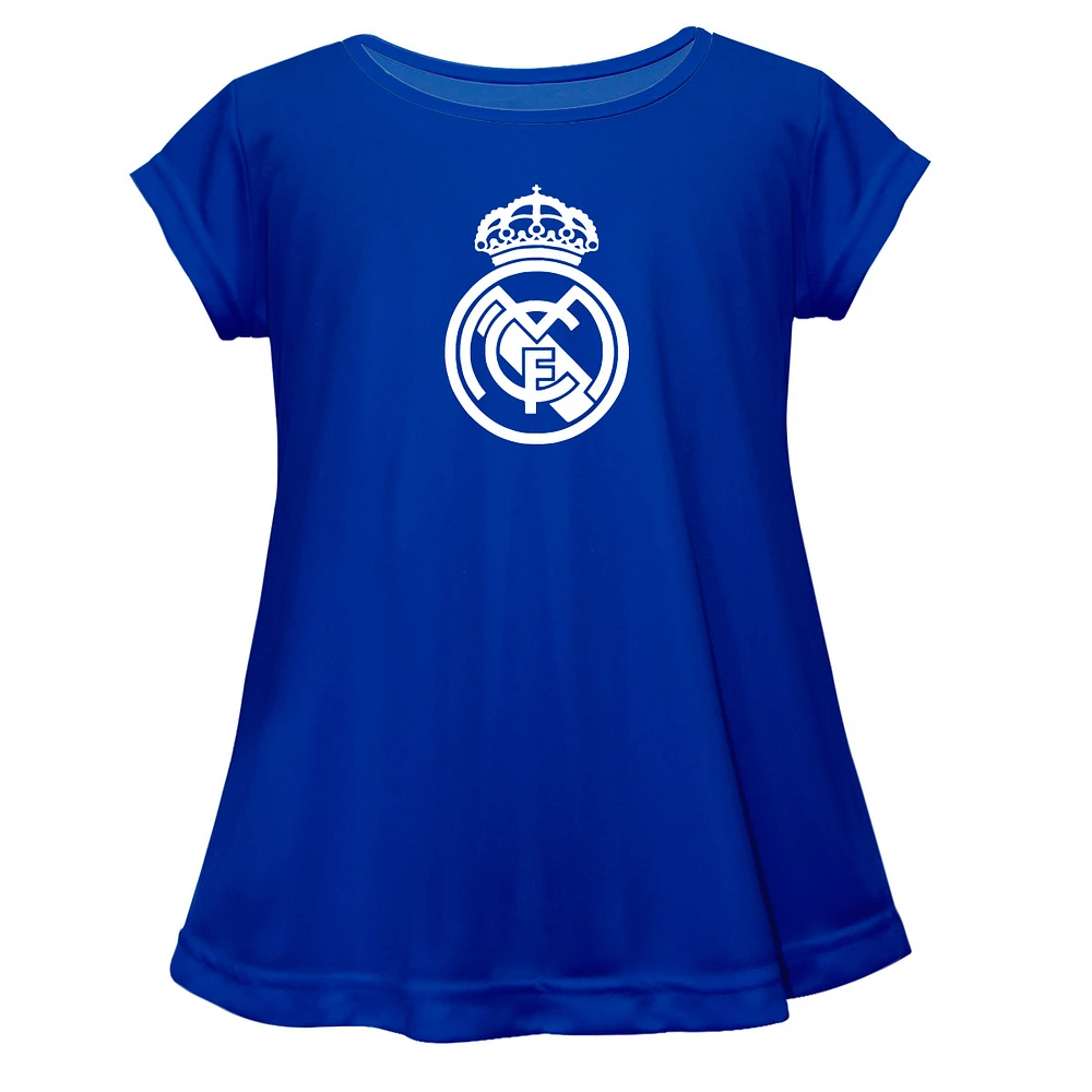 Girls Toddler Vive La Fete Blue Real Madrid Color Badge A-Line Top