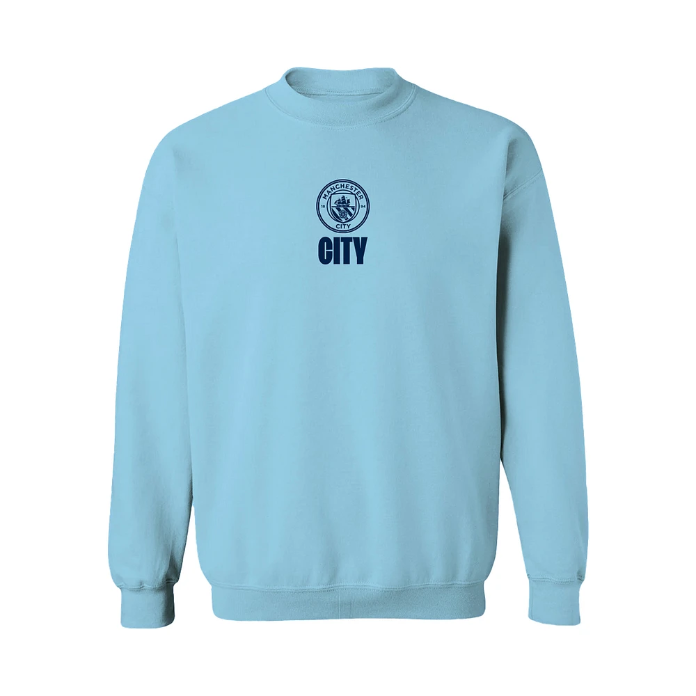 Women's Vive La Fete Sky Blue Manchester City Color Badge Pullover Sweatshirt