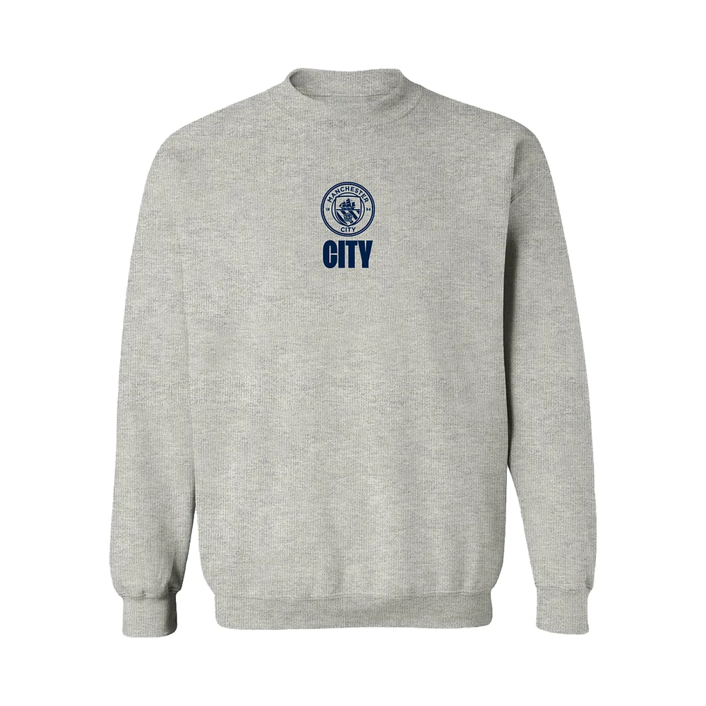 Women's Vive La Fete Heather Gray Manchester City Color Badge Pullover Sweatshirt