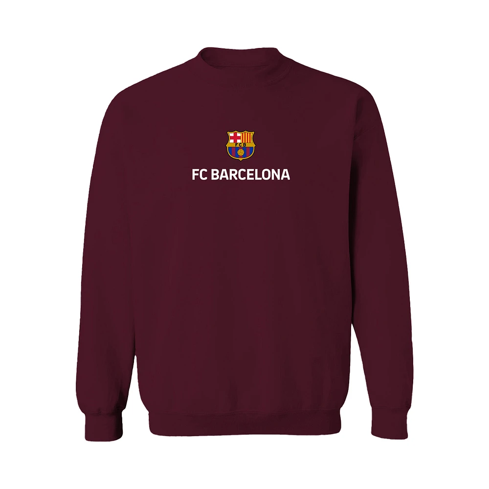 Women's Vive La Fete Maroon Barcelona Color Badge Pullover Sweatshirt
