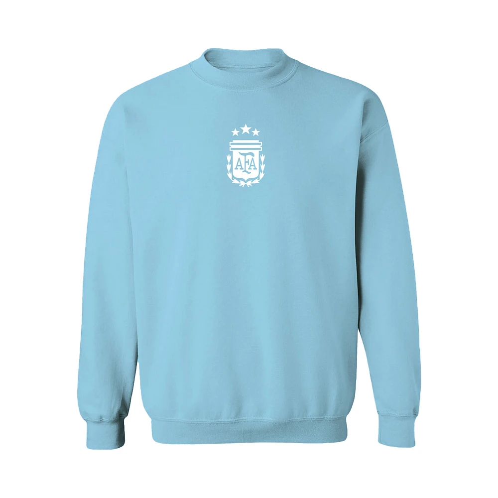 Women's Vive La Fete Light Blue Argentina National Team Color Badge Pullover Sweatshirt
