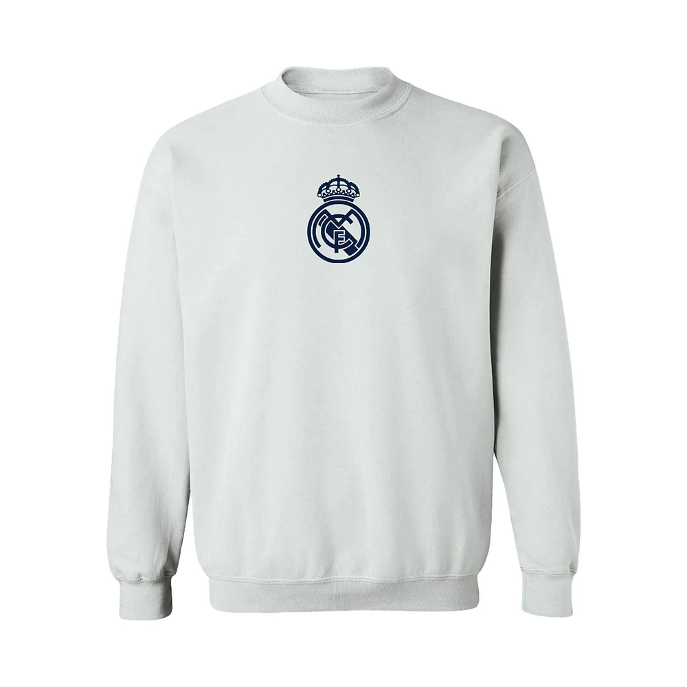 Women's Vive La Fete White Real Madrid Color Badge Pullover Sweatshirt