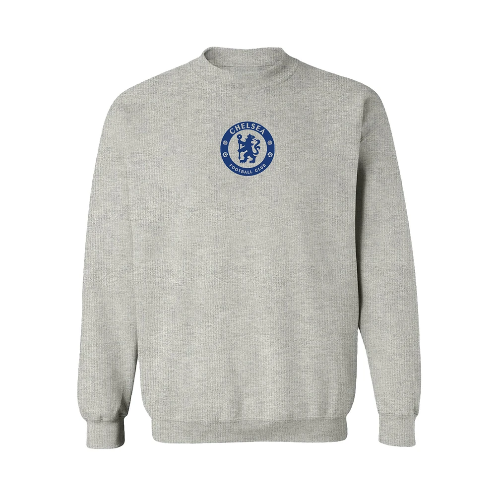Women's Vive La Fete Heather Gray Chelsea Color Badge Pullover Sweatshirt