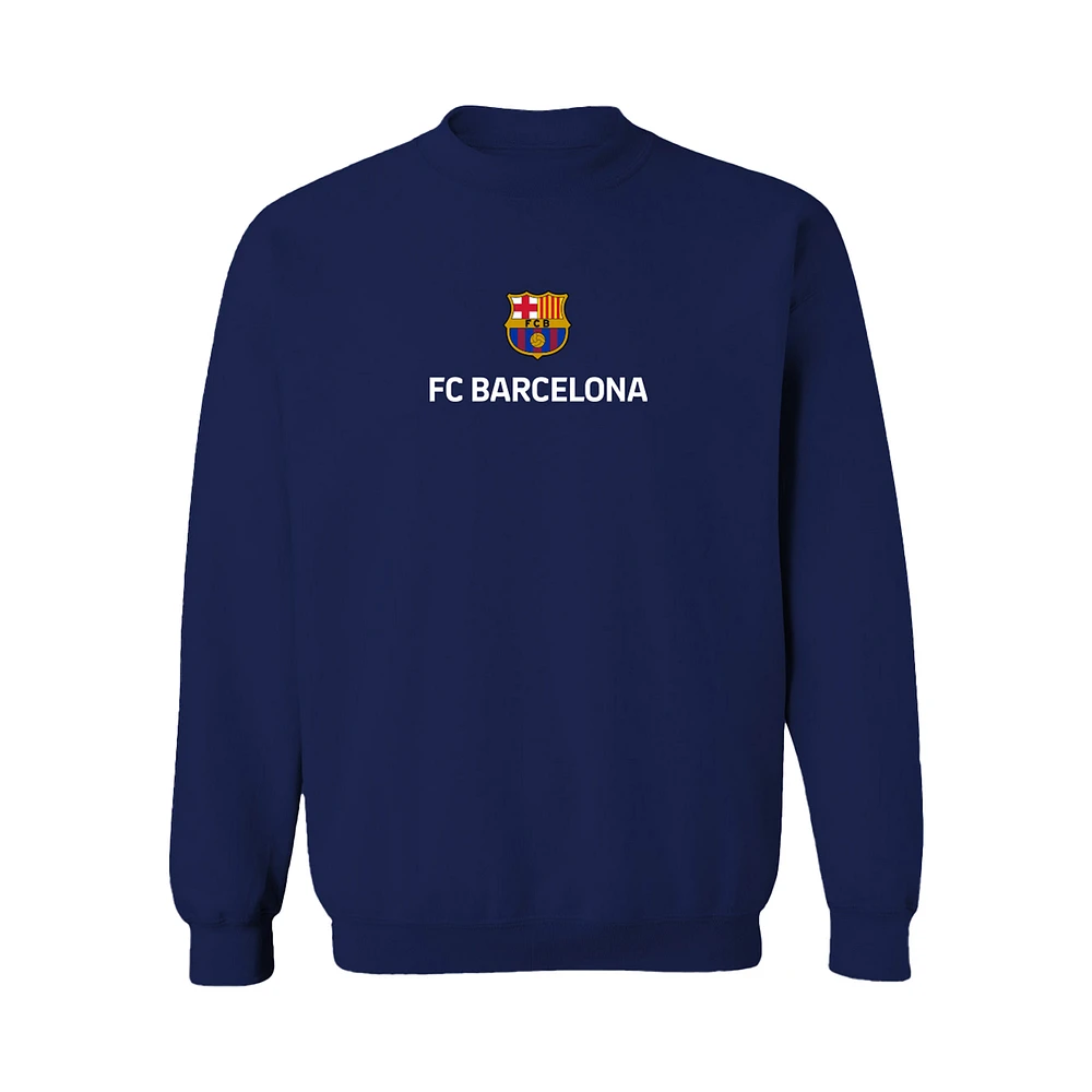 Women's Vive La Fete Navy Barcelona Color Badge Pullover Sweatshirt