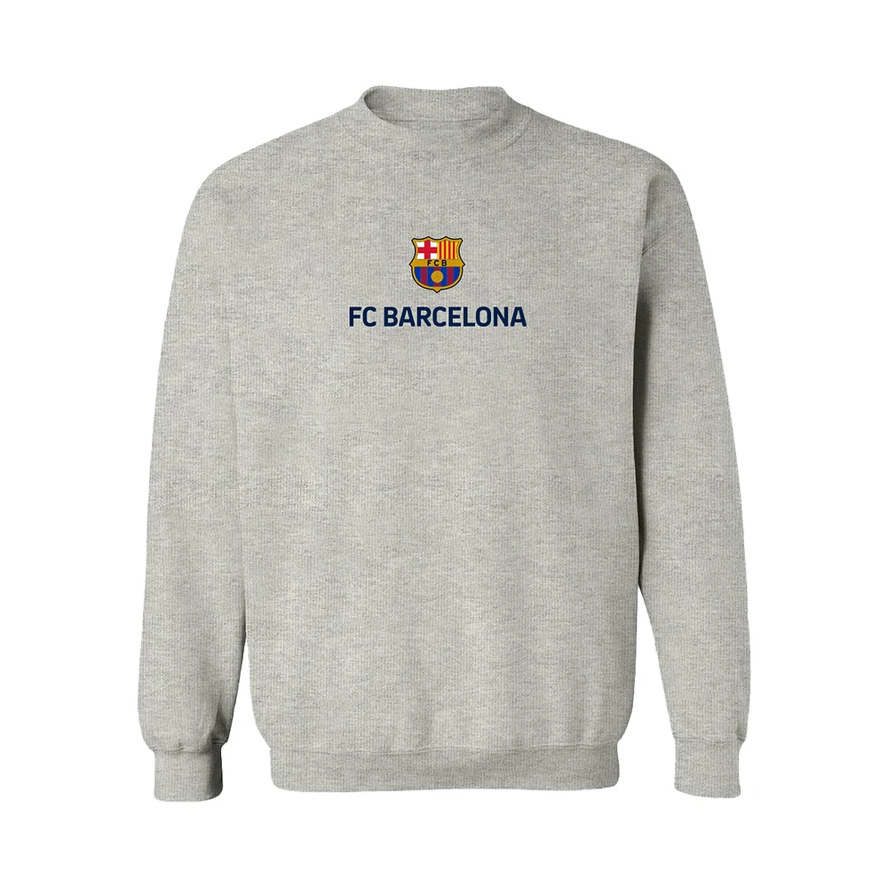 Women's Vive La Fete Heather Gray Barcelona Color Badge Pullover Sweatshirt