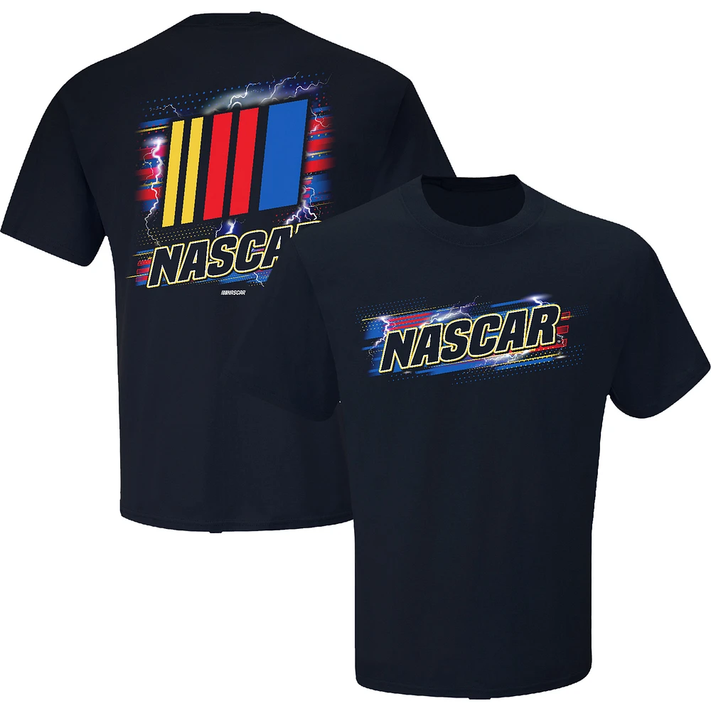 Men's Checkered Flag Sports Navy NASCAR Lightning T-Shirt