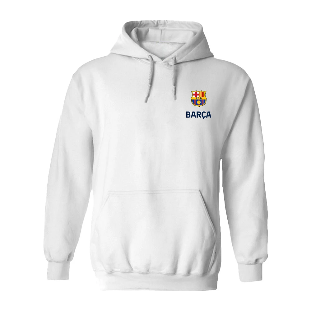 Women's Vive La Fete White Barcelona Color Badge Pullover Hoodie