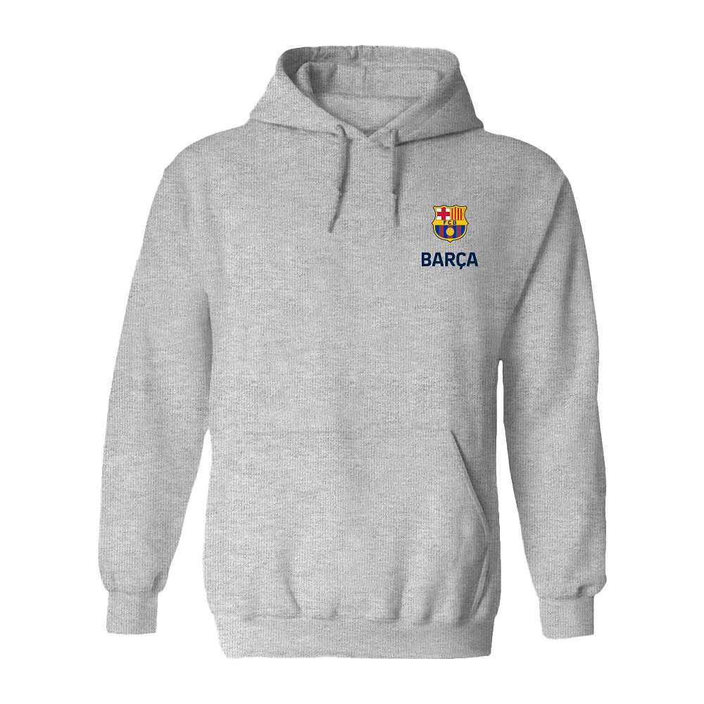 Women's Vive La Fete Heather Gray Barcelona Color Badge Pullover Hoodie