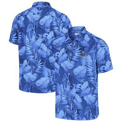 Men's Tommy Bahama Light Blue Florida Gators Coast Nuevo Fronds Camp Button-Up Top
