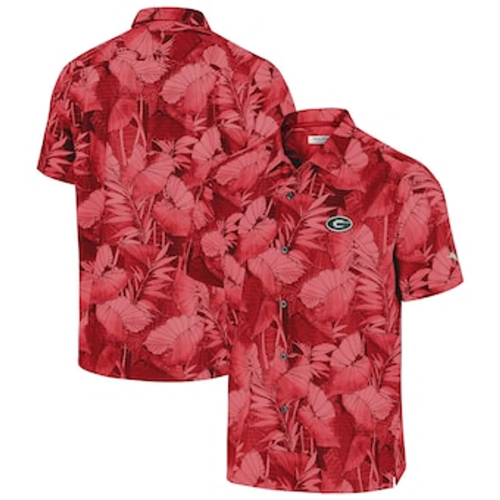 Men's Tommy Bahama Red Georgia Bulldogs Coast Nuevo Fronds Camp Button-Up Top