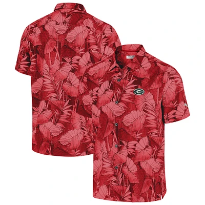 Men's Tommy Bahama Red Georgia Bulldogs Coast Nuevo Fronds Camp Button-Up Top