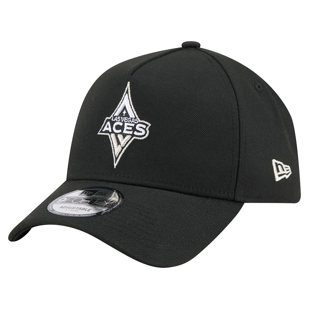 Unisex New Era Black Las Vegas Aces Core Logo A-Frame 9FORTY Adjustable Hat