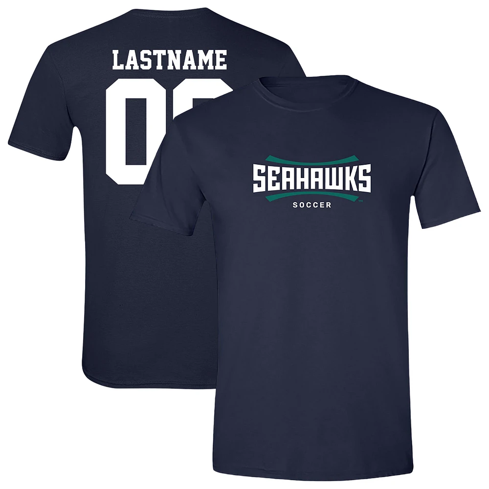 Unisex Navy UNC Wilmington Seahawks NIL Pick-A-Player Men's Soccer Shirsey