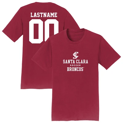 Unisex Cardinal Santa Clara Broncos NIL Pick-A-Player Men's Soccer Shirsey