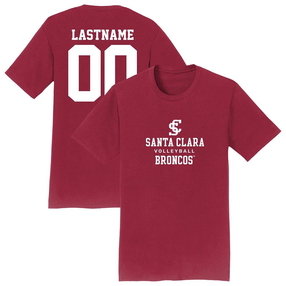 Unisex Cardinal Santa Clara Broncos Women's Volleyball NIL Pick-A-Player Shirsey