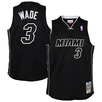 Youth Mitchell & Ness Dwyane Wade Black Miami Heat 2011/12 Hardwood Classics Swingman Alternate Jersey