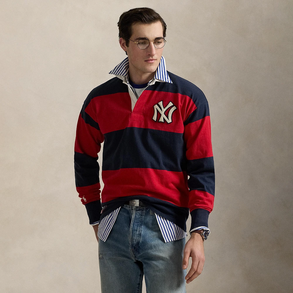 Polo Ralph Lauren Navy/Red Yankees Rugby Shirt