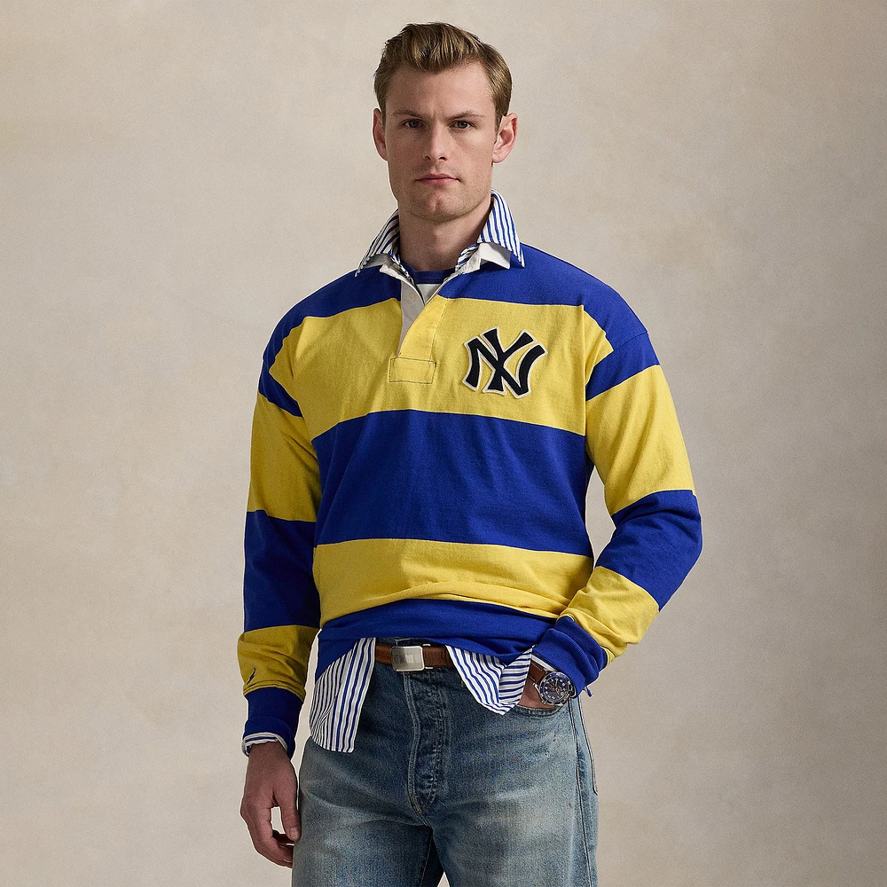 Polo Ralph Lauren Royal/Yellow Yankees Rugby Shirt