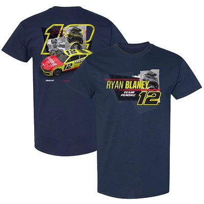 Men's Team Penske Navy Ryan Blaney Menards Car T-Shirt