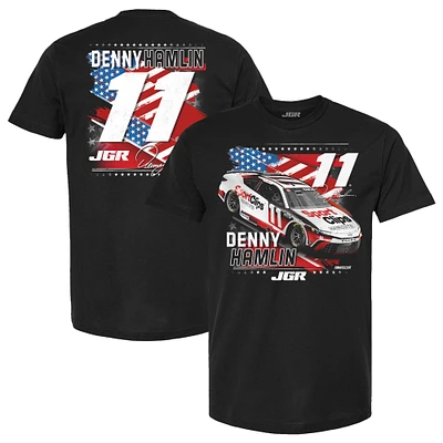 Men's Joe Gibbs Racing Team Collection Black Denny Hamlin Patriotic Car T-Shirt