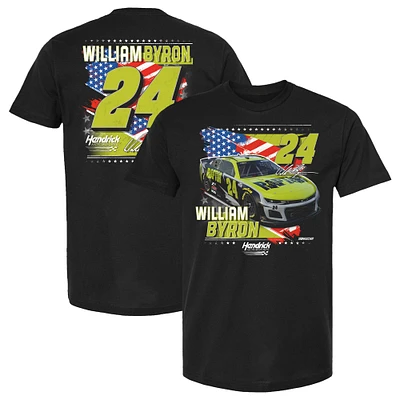Men's Hendrick Motorsports Team Collection Black William Byron Raptor Patriotic Car T-Shirt
