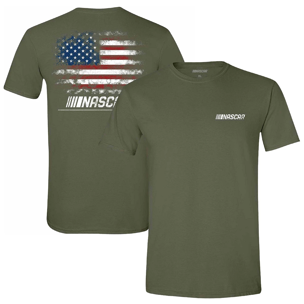 Men's Checkered Flag Sports Green NASCAR Merchandise T-Shirt