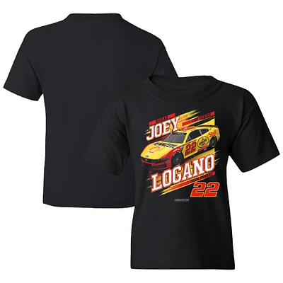 Youth Team Penske Black Joey Logano Shell-Pennzoil Car T-Shirt