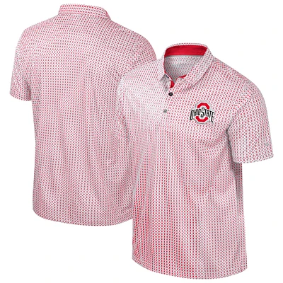 Men's Colosseum Scarlet Ohio State Buckeyes Big & Tall Marty Rival Polo