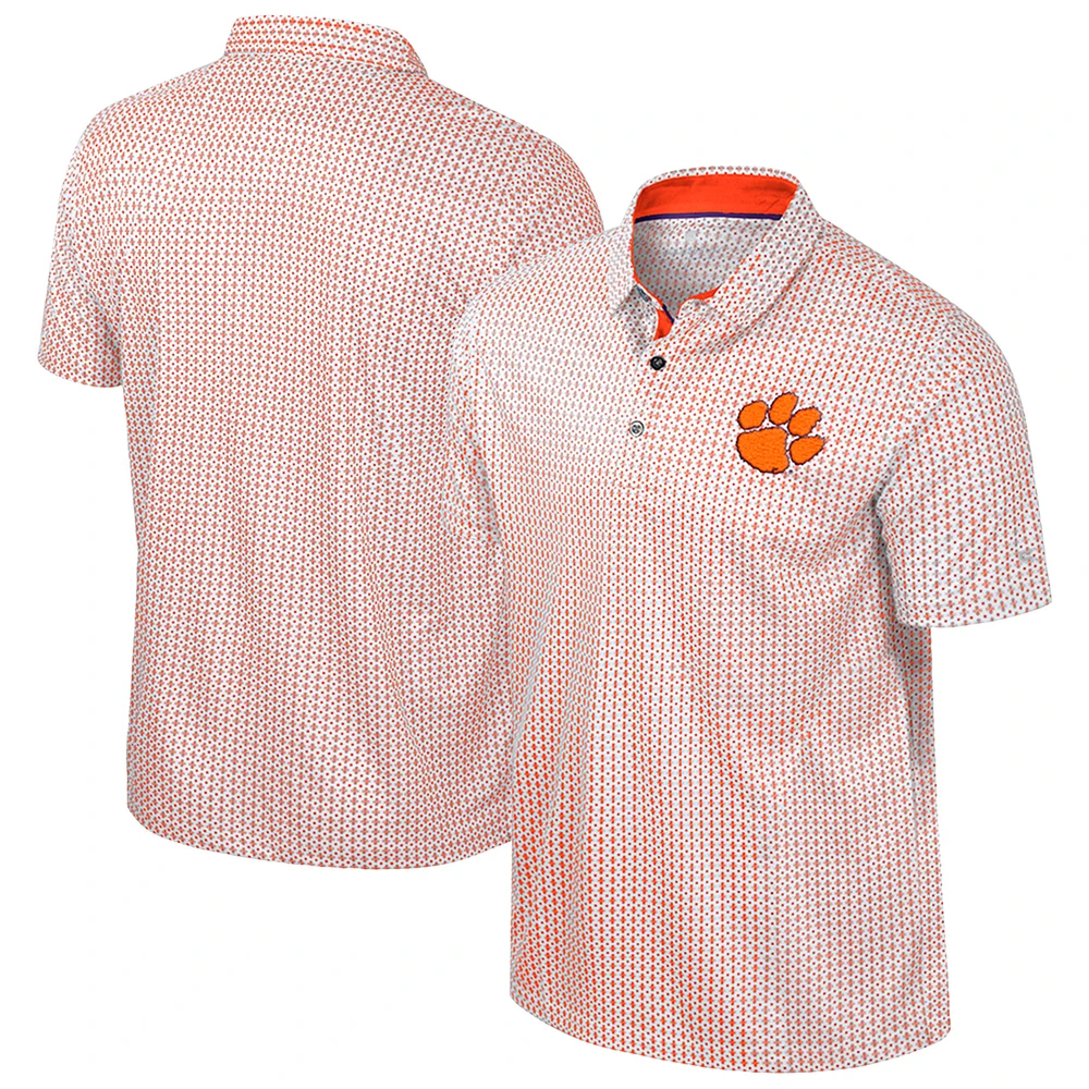Men's Colosseum Orange Clemson Tigers Big & Tall Marty Rival Polo