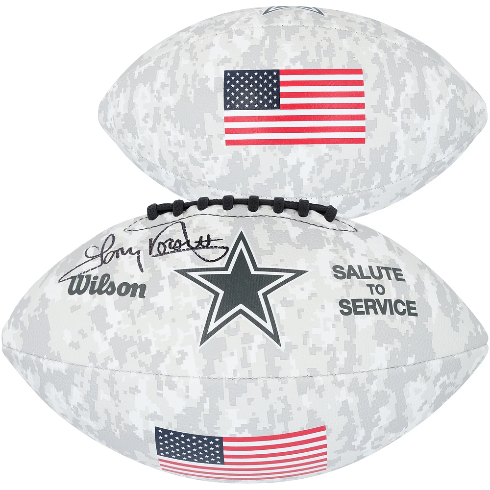Tony Dorsett Dallas Cowboys Autographed 2024 Salute To Service Wilson Football