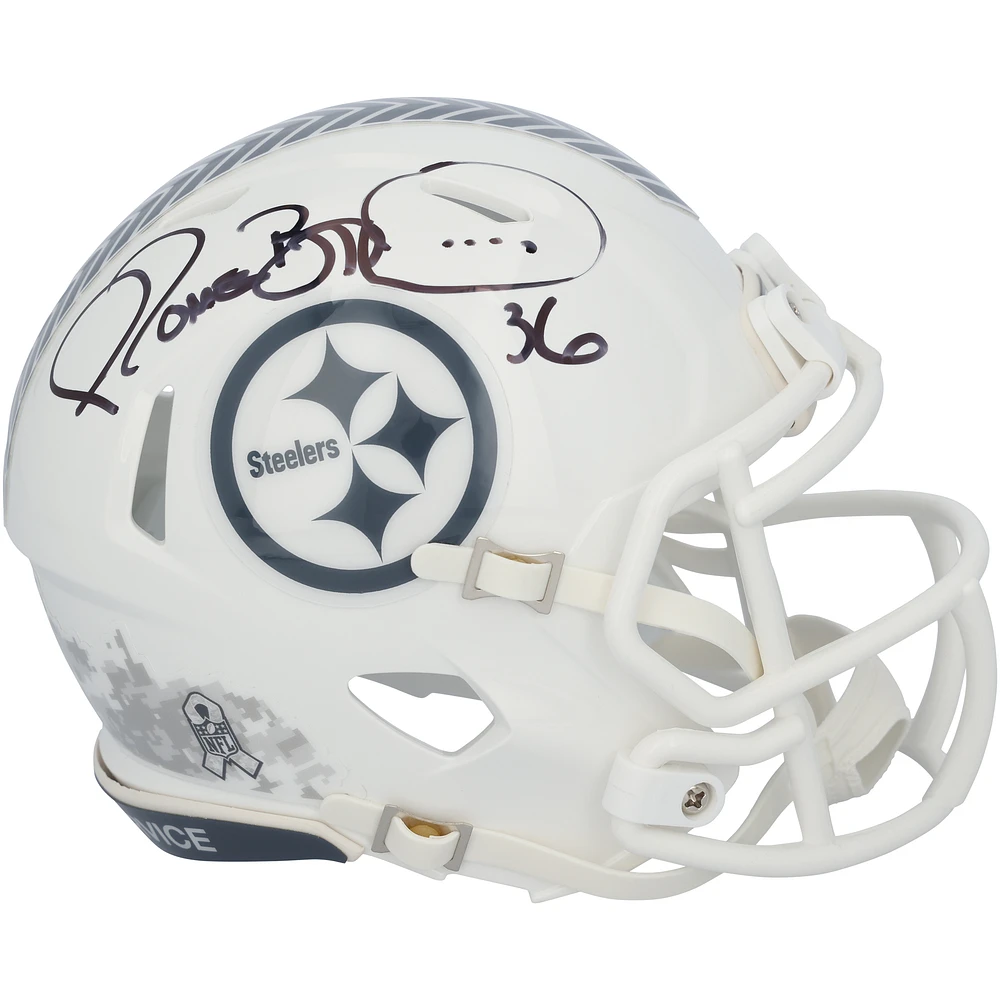 Jerome Bettis Pittsburgh Steelers Autographed Riddell 2024 Salute to Service Speed Mini Helmet