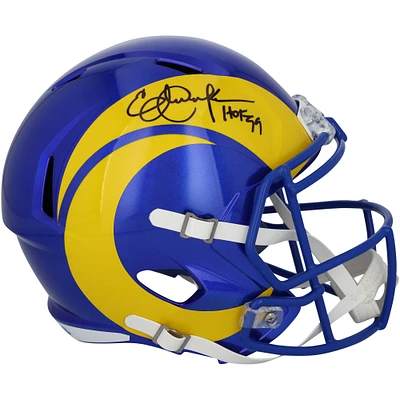 Eric Dickerson Los Angeles Rams Autographed Riddell Speed Replica Helmet with "HOF 99" Inscription