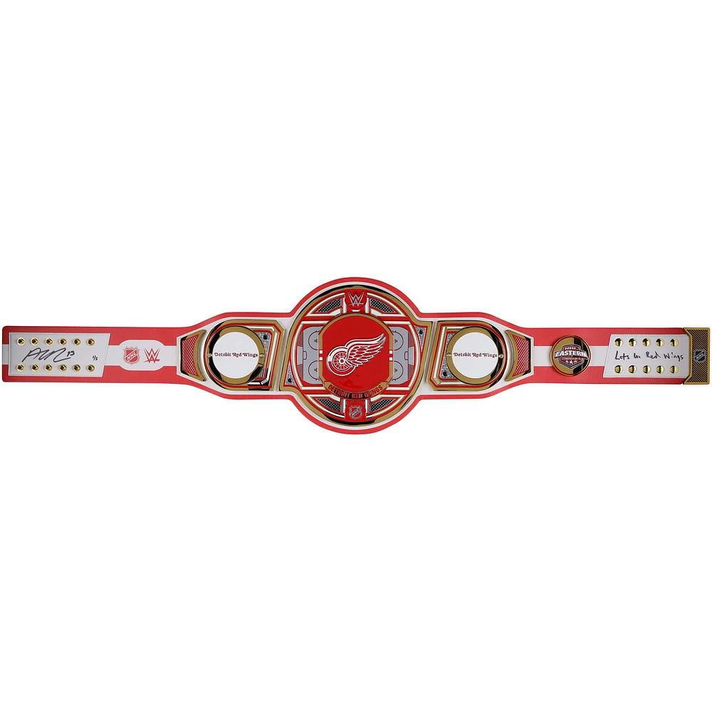 Alex DeBrincat Detroit Red Wings Autographed WWE Legacy Title Belt with "Lets Go Red Wings" Inscription