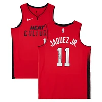 Jaime Jaquez Jr. Miami Heat Autographed Red Nike 2024-25 City Edtion Swingman Jersey