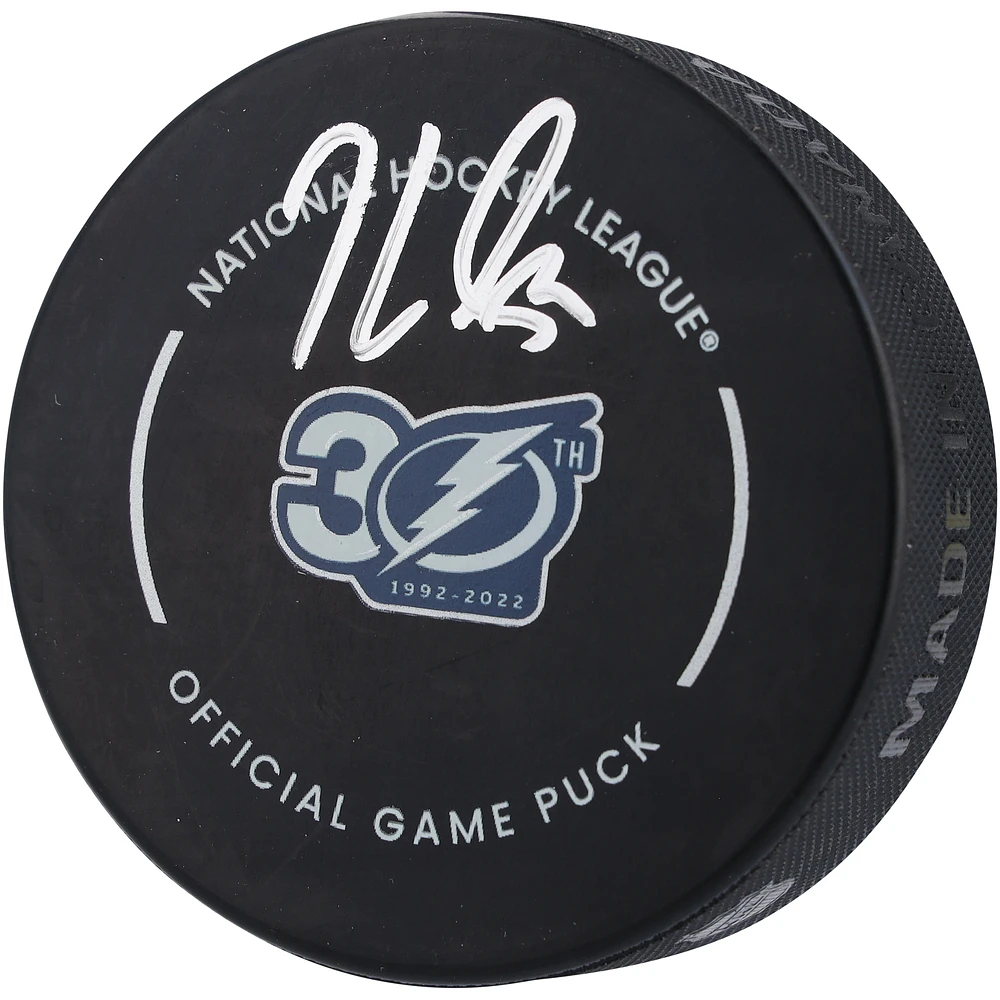 Jake Guentzel Tampa Bay Lightning Autographed 30th Anniversary Official Game Puck