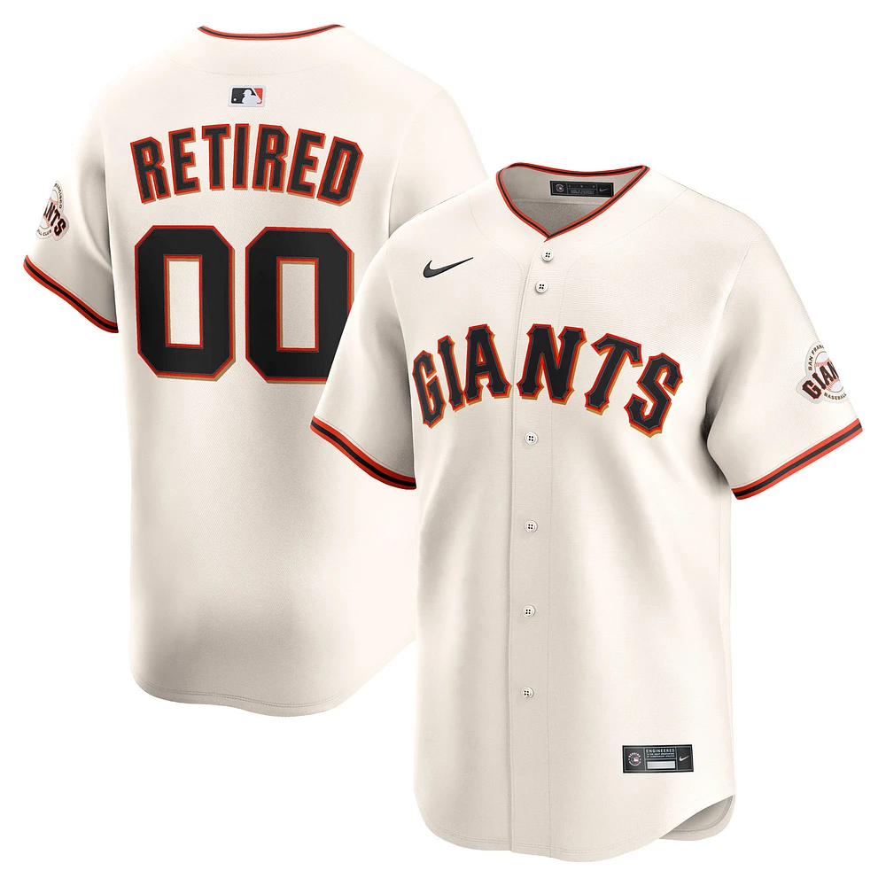 Men's Nike Cream San Francisco Giants Home Limited Pick-A-Player Retired Roster Jersey