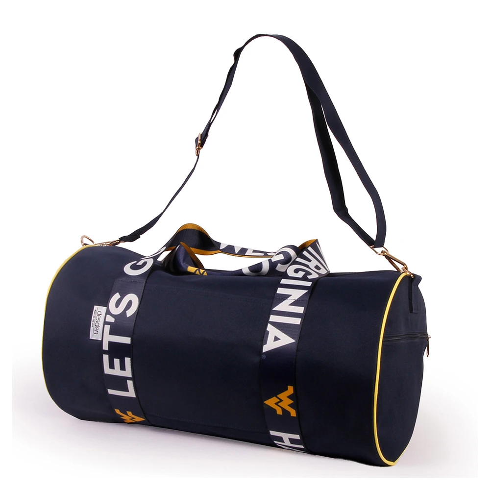 West Virginia Mountaineers Round Duffel with Logoed Straps