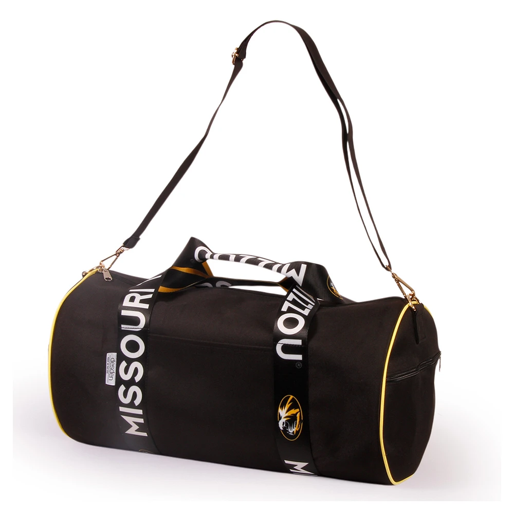 Missouri Tigers Round Duffel with Logoed Straps