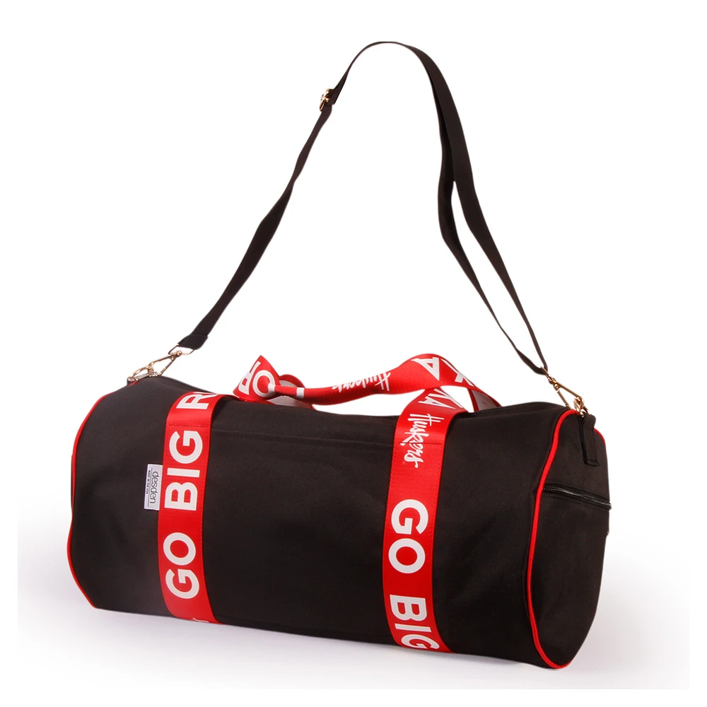 Nebraska Huskers Round Duffel with Logoed Straps
