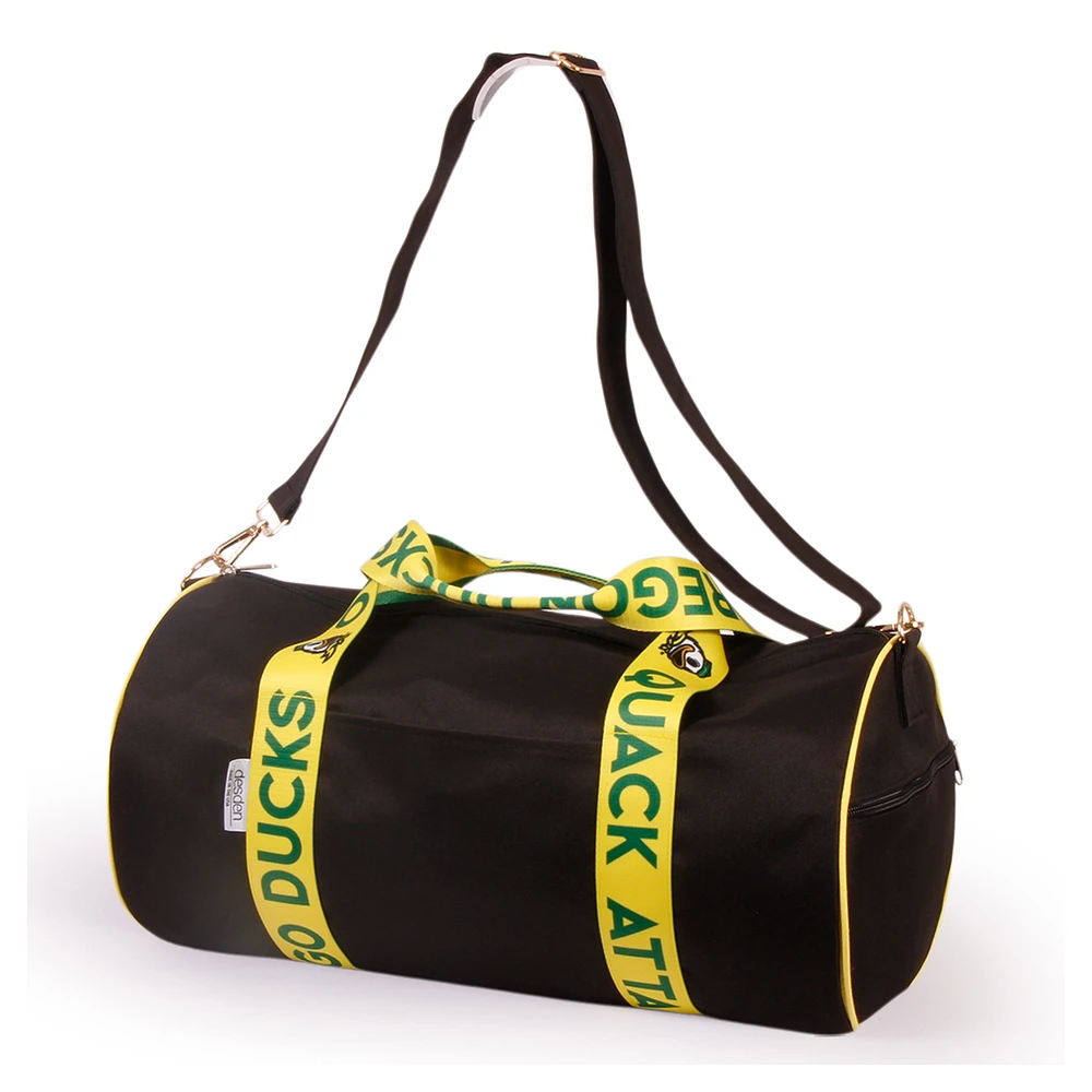 Oregon Ducks Round Duffel with Logoed Straps