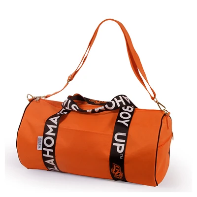 Oklahoma State Cowboys Round Duffel with Logoed Straps