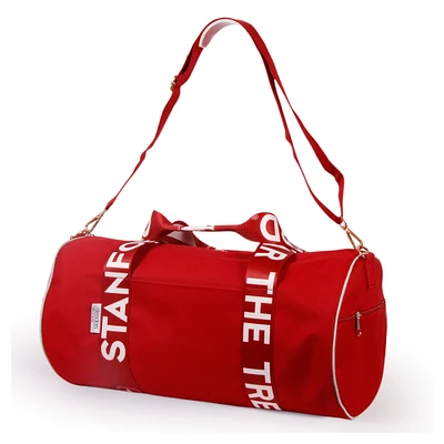 Stanford Cardinal Round Duffel with Logoed Straps
