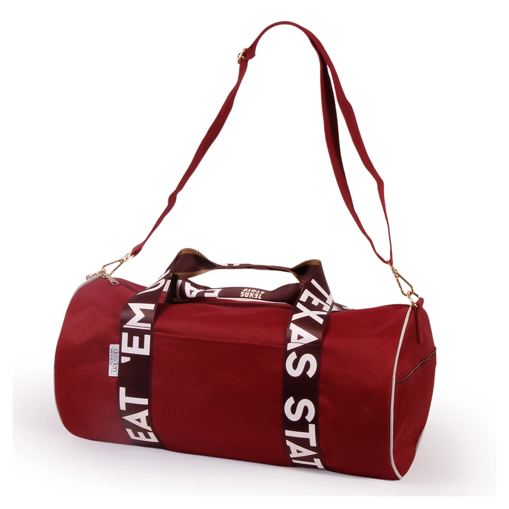 Texas State Bobcats Round Duffel with Logoed Straps