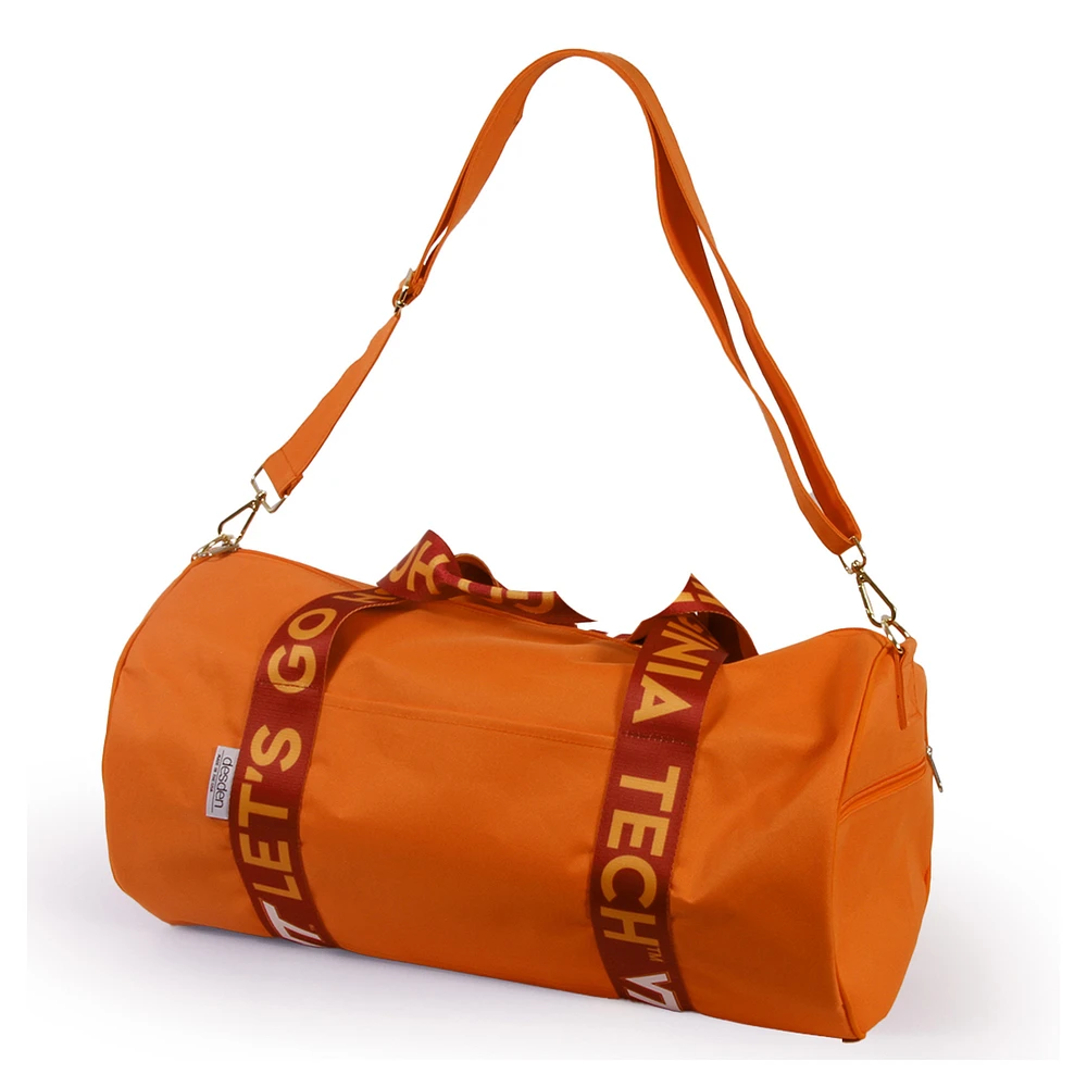 Virginia Tech Hokies Round Duffel with Logoed Straps