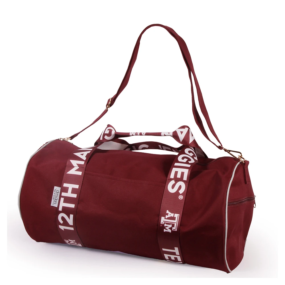 Texas A&M Aggies Round Duffel with Logoed Straps