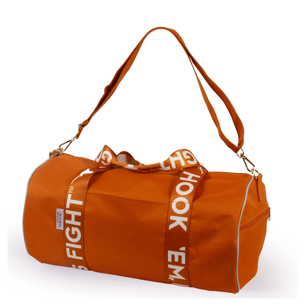 Texas Longhorns Round Duffel with Logoed Straps
