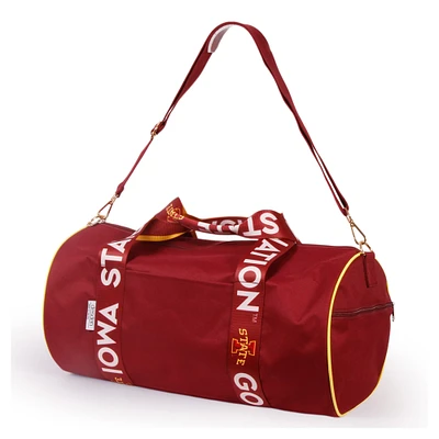 Iowa State Cyclones Round Duffel with Logoed Straps